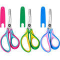 Kids Safety Scissors Ages 5-12 for School, 6" Soft Comfort Grip 3-Pack
