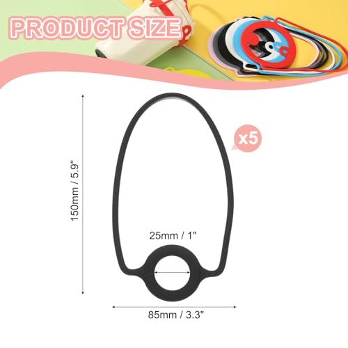 PATIKIL Silicone Water Bottle Lanyard, Reusable Tumbler Strap Water Bottle Handle Holder with Strap for Beverage Carry Traveling Take Out - color: Black