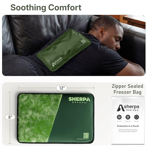 Flexible Hot and Cold Gel Pack Medium 8" x 12", 2 Pack - size: Medium (2 pack), style: Green