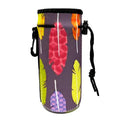 Wanty Neoprene 20 Oz Insulated Water Drink Bottle Cooler Carrier Cover Sleeve Tote Bag Pouch Holder Strap for Climbing Cycling and Running Outdoor Activities (Feather) - color: Feather