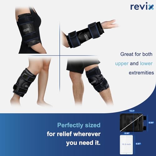 REVIX Reusable Gel Ice Packs for Knee, Cold Compression, 2-Pack, Black - style: Black-2 Packs