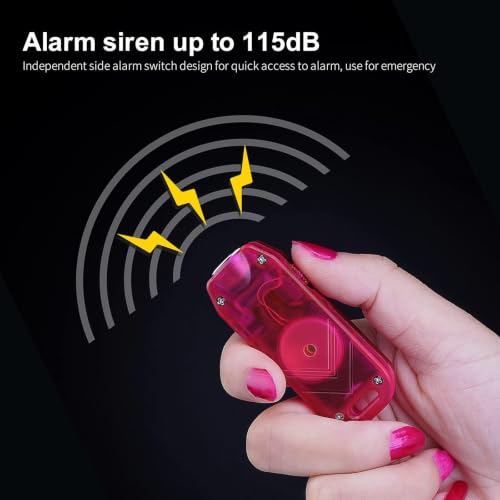 MecArmy SGN5 USB Rechargeable Personal Attack Alarm Flashlight | Mini Handheld EDC Keychain Torch | LED with 560 Lumens Small and Powerful Light | Alarm up to 115dB Siren (Blue) - color: SGN5-Blue, size: SGN5-BL