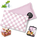 VIHOSE 2 Pcs Ice Packs for Lunch Box Bag - color: Pink, style: Checkerboard