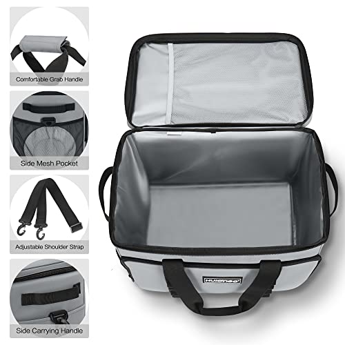 Hulongo Soft Sided Insulated Cooler Bag, 32L - color: gray