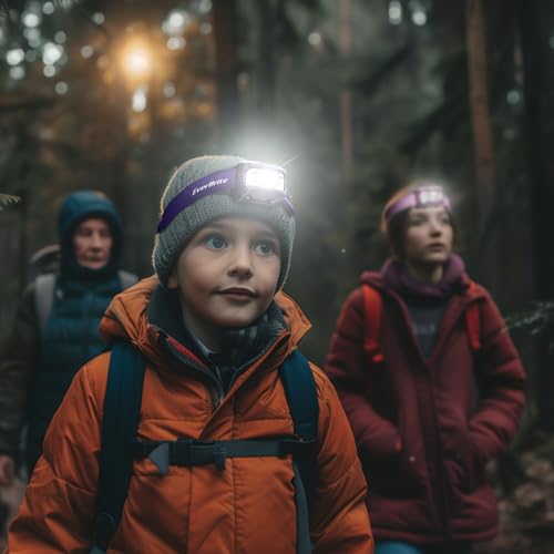 EverBrite Headlamp, 2 Pack LED Head Lamp for Kids & Adults, Red Light - color: Blue