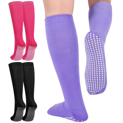 3 Pair Non Slip Compression Socks Women Men - color: Bright Color, style: Minimalist