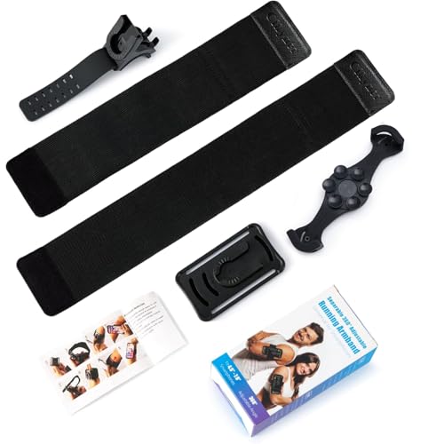 Cikyner 3 in 1 Running Armband, 360° Rotatable & Detachable Sports Armband