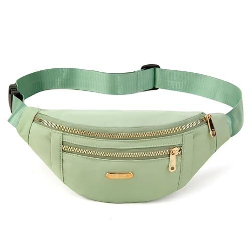 Fanny Pack Crossbody Bags for Women, Waist Pack Belt Bag Cross Body Purse for Running Sports Travel Hiking - Light Green - color: D Light Green