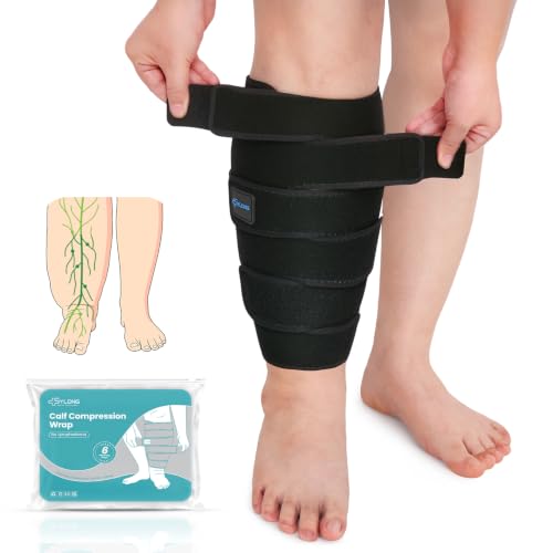 Sylong® Swelling Edema Calf Compression Wrap Adjustable Sleeve For Lower Leg Lymphedema Circulation (4XL) - size: 4XL