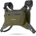 Running Chest Pack, Reflective Vest, Water Repellent, Phone Holder, Workout Bag for Runners, Cycling, Biking, EDC Pouch, Jogging Carrier, Hidden Pocket, Men & Women, Lightweight - color: Green
