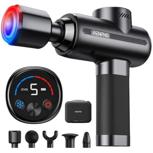 RENPHO Active Thermacool 2 Massage Gun with Intuitive Heat and Cold Control - color: Classic Black