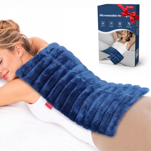 Comfytemp Large Microwavable Moist Heating Pad for Back and Body, 12" x 22"