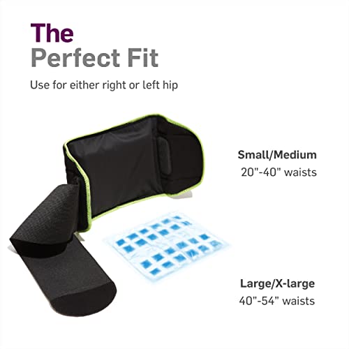 NatraCure Hot or Cold Hip and Lower Back Pain Relief Wrap for Lumbar Backache, Herniated Discs, Stiff Hips, Bursitis, Sciatica, & Arthritis - Hip Replacement Surgery Recovery Gifts - Small/Medium - size: Small/Medium (Pack of 1)