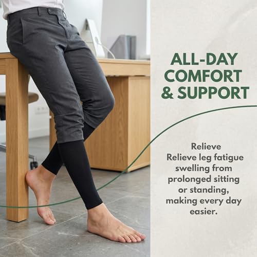 MGANG 20-30mmHg Compression Calf Sleeves Reduces Leg Swelling & Fatigue - color: 1 Pair Black + 1 Pair Black, size: 2X-Large (2 Pair)