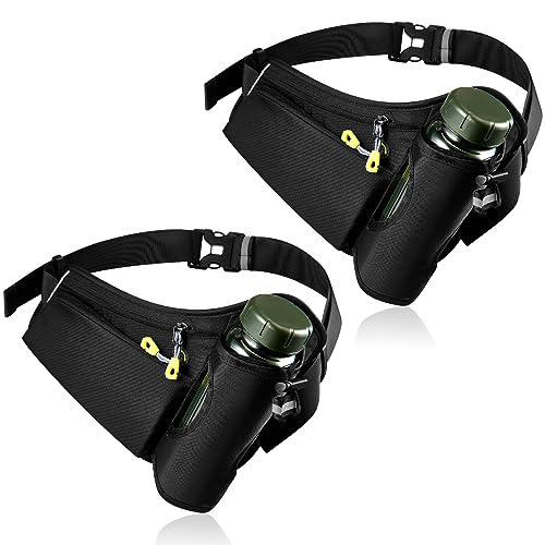 Abbylike 2 Pcs Waist Pack, Running Hydration Belt with Water Bottle Holder