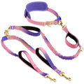 SparklyPets Hands Free Dual Dog Leash, Medium & Large (Gradient Pink) - color: Gradient Pink, size: 2 dogs M/L