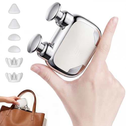 Double Head Mini Massage Gun,Portable Massage Gun Deep Tissue, Rechargeable, Compact Handheld Massager for Muscle Fatigue Relief, Home/Office/Travel,Gifts for Men Women, Silver - color: Silver