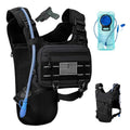 Running Hydration Vest with 2L Water Bladder， Lightweight Adjustable Hydration EDC Chest Pack for Men and Women, Water Backpack for Hiking, Cycling - color: Black