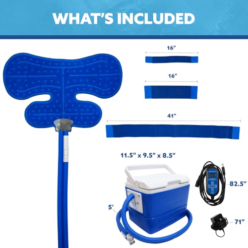 Polar Active Ice 3.0 Cold Therapy Ice Machine System with Programmable Timer, Shoulder Compression Pad, Lightweight 9 Quart Cooler Freeze Kit, Quiet Pump, Strong Cryotherapy Pain Relief Treatment - style: Shoulder Pad