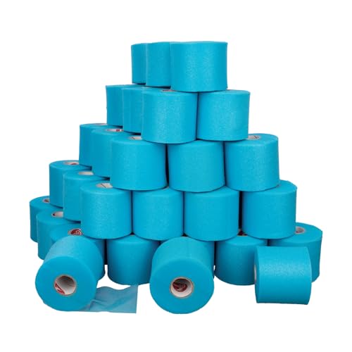 Cramer Tape Underwrap, Bulk Case of 48 Rolls of PreWrap for Athletic Taping, Hair Tie, Headband, Patellar Support, Pre-Wrap Athletic Tape Supplies, 2.75" X 30 Yard Rolls of Pre Wrap, Bright Teal - color: Bright Teal