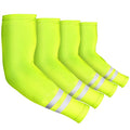 Geyoga 4 Pairs Arm Sleeves for Men Women - color: Neon Green