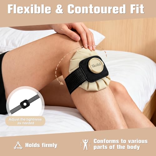 Ice Packs for Injuries Reusable, 3 Sizes, Khaki - color: Khaki