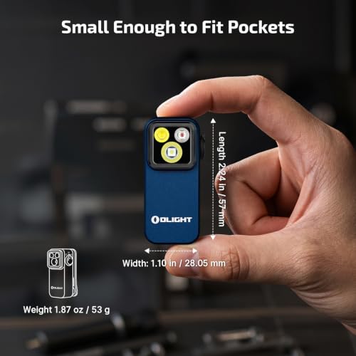 OLIGHT Oclip Pro Rechargeable EDC Clip-on Flashlight, Midnight Blue - color: Midnight Blue