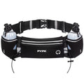 PYFK Running Belt with Water Bottles, Hydration Belt for Men and Women, Water Bottle Holder Running Pouch Water Belt, Fanny Pack Fits 7 inches Phones, Waist pack for Runner Jogging - color: Black Reflective