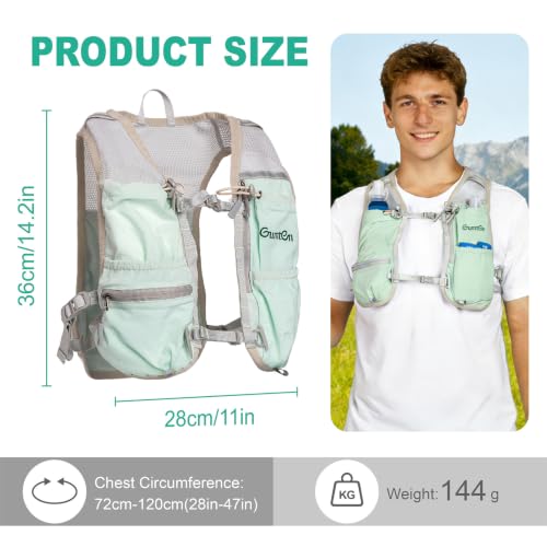 Running Vest for Women Lightweight Hydration Vest for Hiking Marathon Cycling Running Jogging - size: Apple Green, style: Only Running Vest