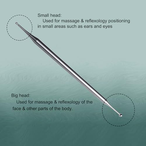 BYYDDIY Stainless Steel Dual Head Facial Reflexology Tool Set (6.3 inch) - style: 6.3 inch