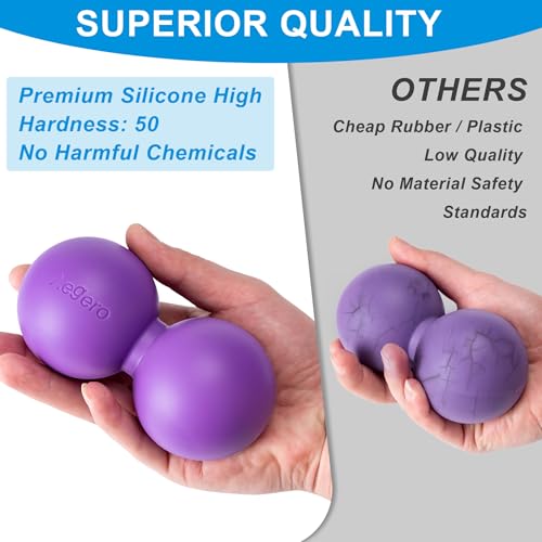 Aegero Peanut Massage Ball-Double Lacrosse Massage Ball (Blue Firm Ball) - color: Blue