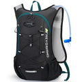 Lightweight Hydration Backpack, Running Backpack with 2L Water Bladder - color: 12L Green