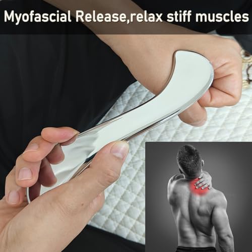 Professional Stainless Steel Muscle Scraper Tool Set, 4-Piece with Carrying Case,Manual Operation for Physical Therapy and Myofascial Release - style: Robulove-D6