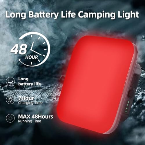 40W Red Camp Light with Magnet&Hanging for Tent & Canopy（Upgraded Cooling） - size: 40W