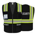 Security Vest for Men, Hi Vis Mesh Safety Vest, Black, 4XL - color: Black-security, size: 4X-Large