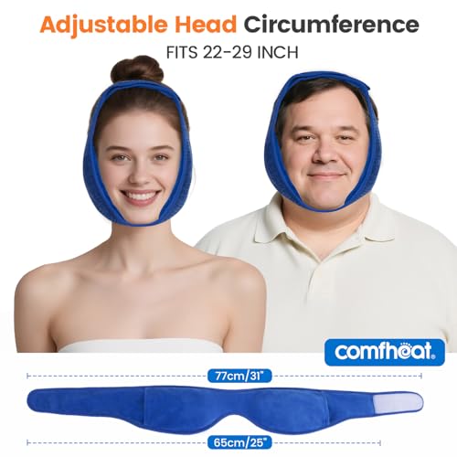 Face Heating Pad for TMJ Relief Jaw Pain, Moist Heat Wrap FSA, HSA