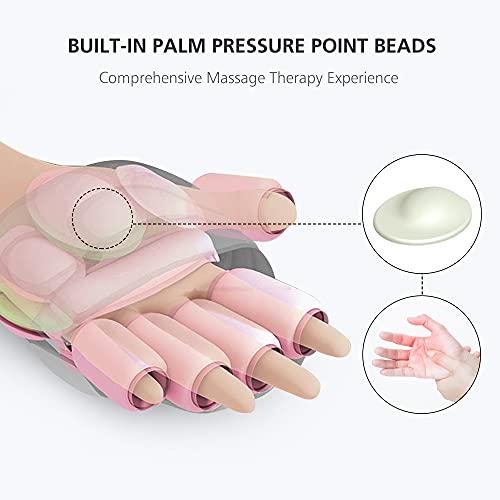 COMFIER Wireless Hand Massager with Heat -3 Levels Compression & Heating,Rechargeable Hand Massager Machine for Carpal Tunnel,【2026】Fathers Day Gift for Men(Black) - color: Black