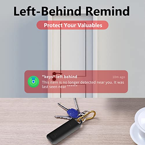 3-in-1 Personal Alarm Keychain with Apple Find My - 130dB Emergency Siren, LED Strobe Flashlight, GPS Tracker Keychain for Women, Kids, Seniors - Real-Time Location, Anti-Loss, iOS Only - color: Dark Gray