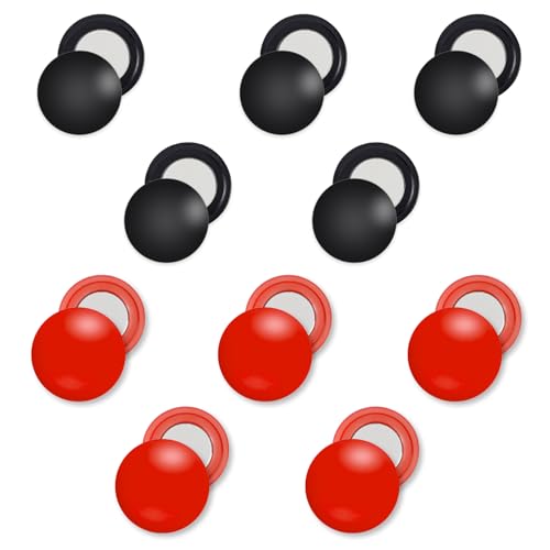 BOXOB 10 Pairs Magnetic Race Bib Clips (Black & Red) - color: black + red