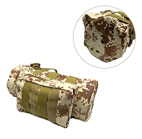 Tactical Molle Water Bottle Holder Pouch Hydration Carrier Bag Tactical EDC Water Bottle Carrier with Detachable Shoulder Strap for Hiking Camping Outdoor Sport Travel - color: Desert Digital