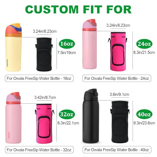 Carrier Bag for Owala FreeSip Insulated Water Bottle 32 oz,Red - color: Rose red, size: 32 Ounces