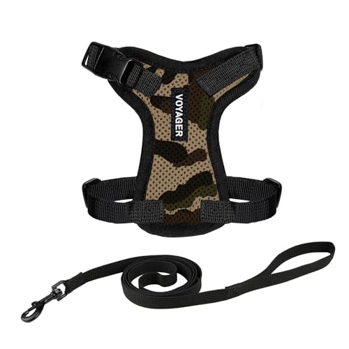 Voyager Escape-Proof Step-in Harness & Leash - Army/Black Trim, XXS - color: Army/Black Trim, size: XXS (Chest: 11.5 - 14")