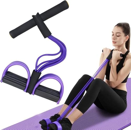 Premium 6 Tube Resistance Band – Powerful, Visible Results with Safe Low-Impact Design | Multifunction Pedal Resistance Band | Home Gym Equipment for Women | 30-Day Support