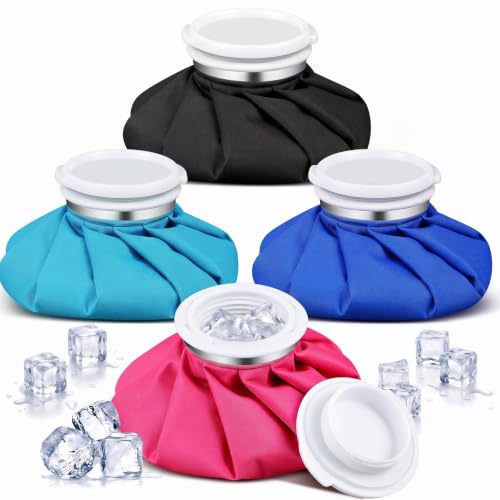 Honoson 4 Pack Reusable Ice Bag Hot Cold Bag Leakproof, Classic Pure Style - style: Classic Pure Style