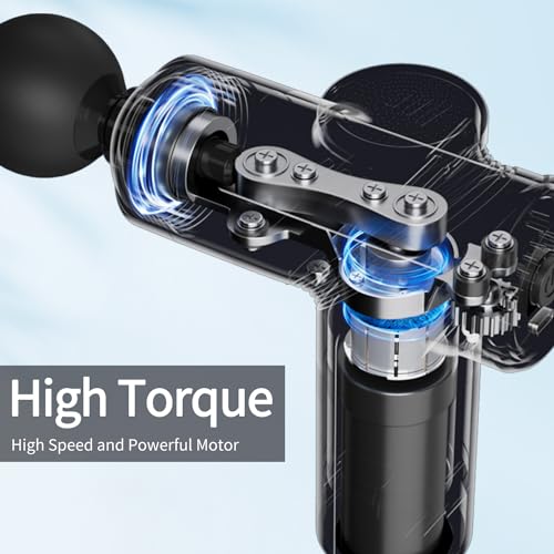 LEERCON Massage Gun Deep Tissue Mini Muscle Massager for Pain Relief, Blue - color: A1-Blue