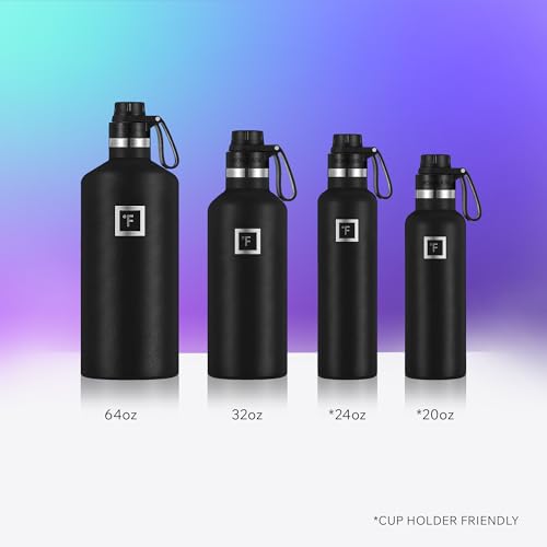 IRON °FLASK 24 oz Narrow Mouth Water Bottle with Spout - color: Aurora