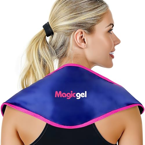 Magic Gel Neck Ice Pack - Reusable Cold Wrap for Neck, Shoulders and Back - Soft and Flexible Freezer Pack for Icing Necks, Shoulder, Upper Body Muscles - Stays Cool for 25 Minutes - color: Neck Ice Pack