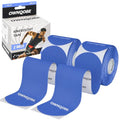 Kinesiology Tape, 2 Rolls, 40 Precut Strips, Waterproof, Blue - color: Blue