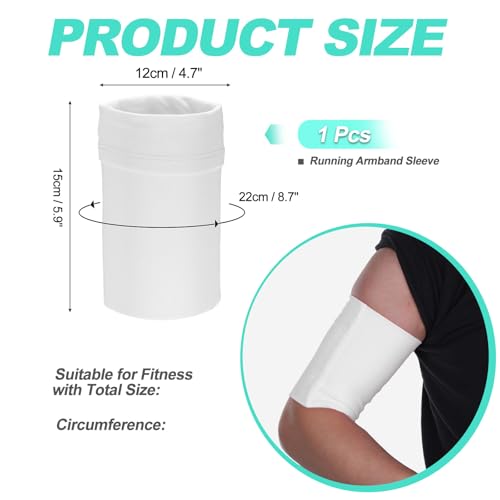 Cell Phone Armband Sleeve, Universal Sports Arm Band Sleeves White - color: White