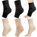 Geyoga 2 Pairs Ice Skating Socks for Women Figure Skating Protect Tendon Heel Ankle Padded Guards Sleeve Pad Ski Splints(Mixing Color) - color: Black Color